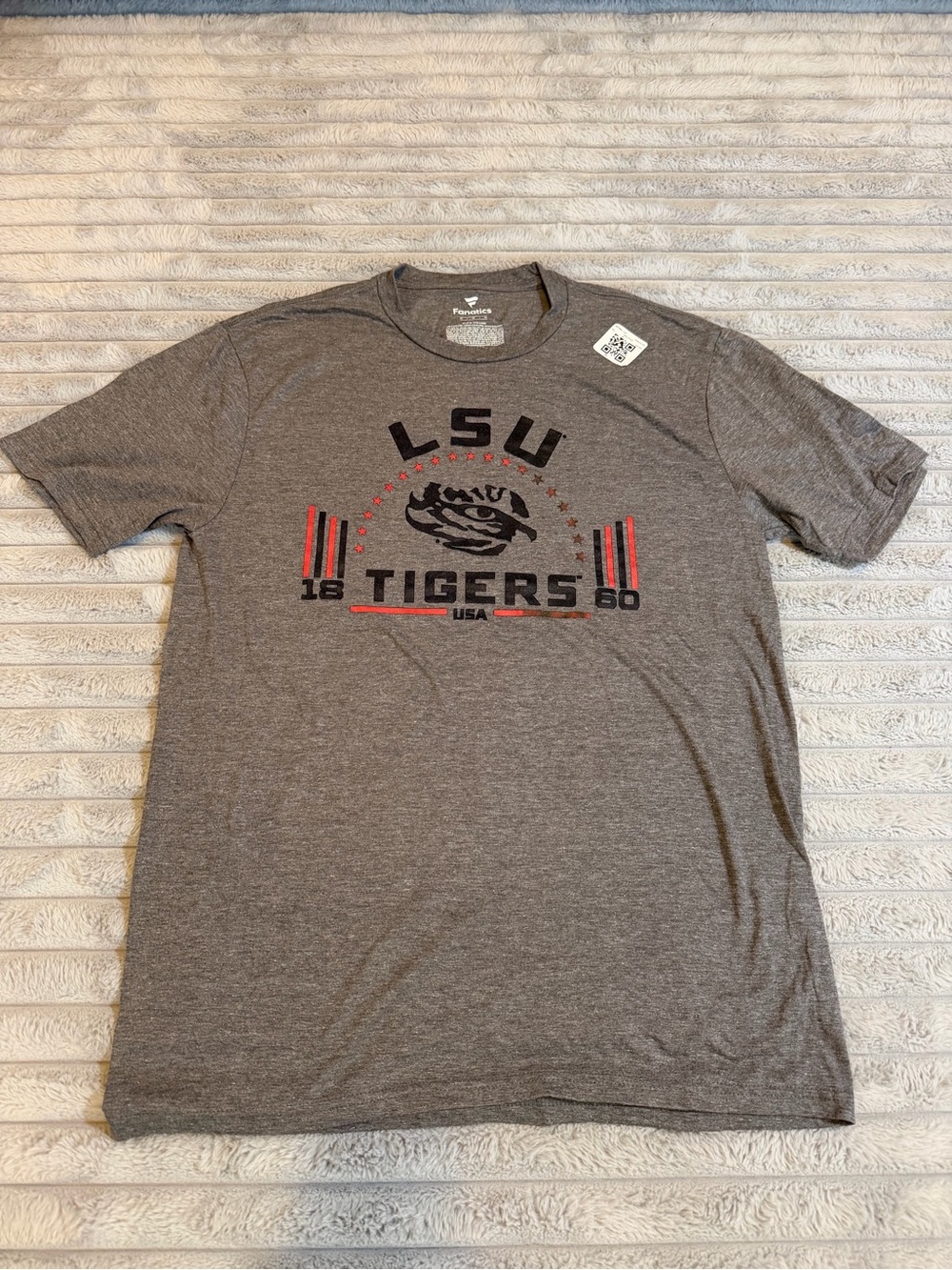 LSU Tigers Gray Short-Sleeve Crewneck T-Shirt